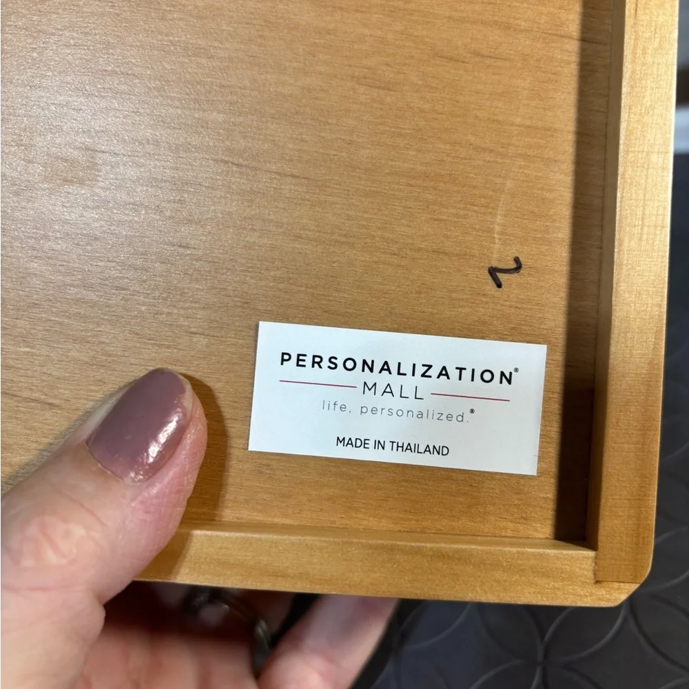 THERESA Personalized Recipe Box - Brown NWOT Unopended organizing tabs & recipe